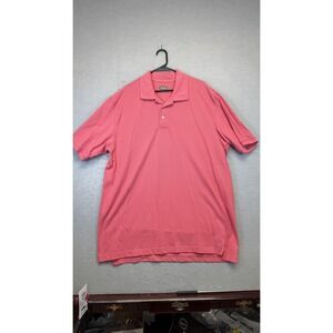 The Foundry Supply Co Polo Shirt Mens 2XL Pink Pique Short Sleeve Big & Tall